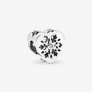 NWT RETIRED PANDORA STERLING SILVER SNOWFLAKE HEART 796359CZ